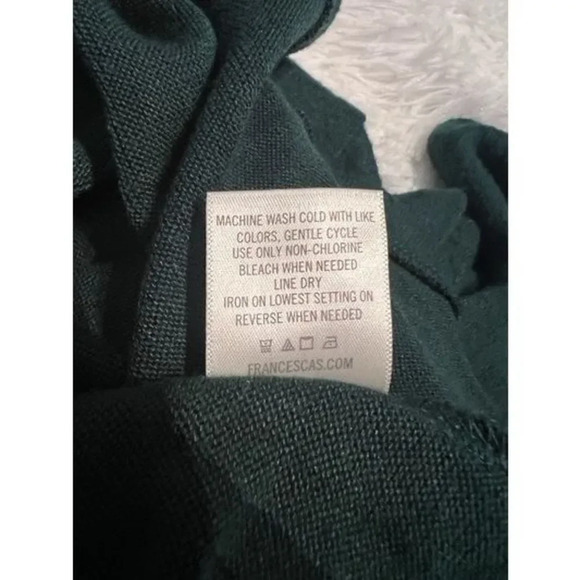 Francesca's Bell Sleeve Raquel Wrap Skirt Hacci Mini Dress Green Size Sm… - Picture 9 of 9